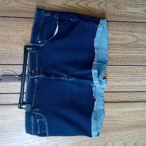 Ava & viv midi blue jeans shorts women's size 26W used.